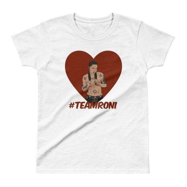 Love Team Roni Cartoon Ladies' T-shirt in White Color, Front