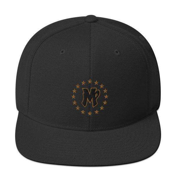 MVP Star Snapback Hat in Black Color, Front
