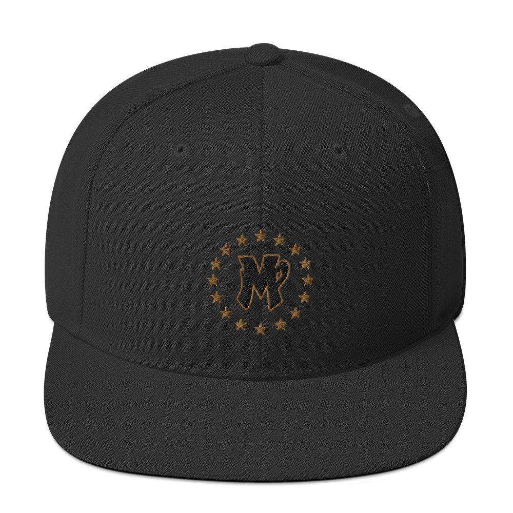 MVP Star Snapback Hat in Black Color, Front