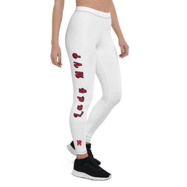 Lady MVP Leggings in White Color, Side, Woman Shown