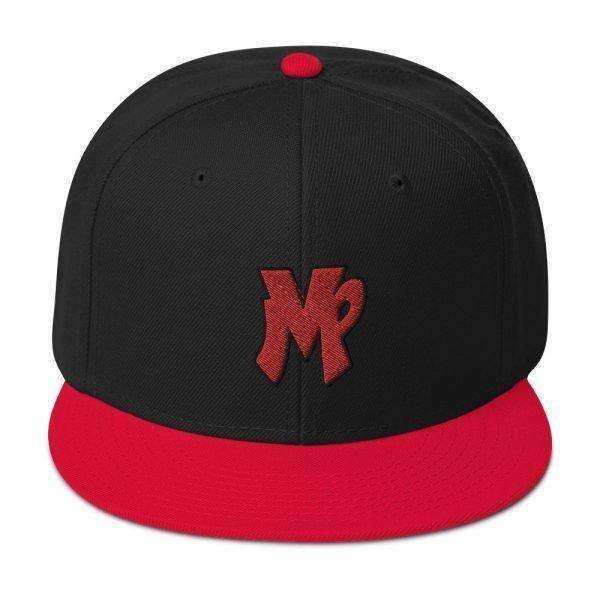 MVP Snapback Hat in Red & Black Color, Front