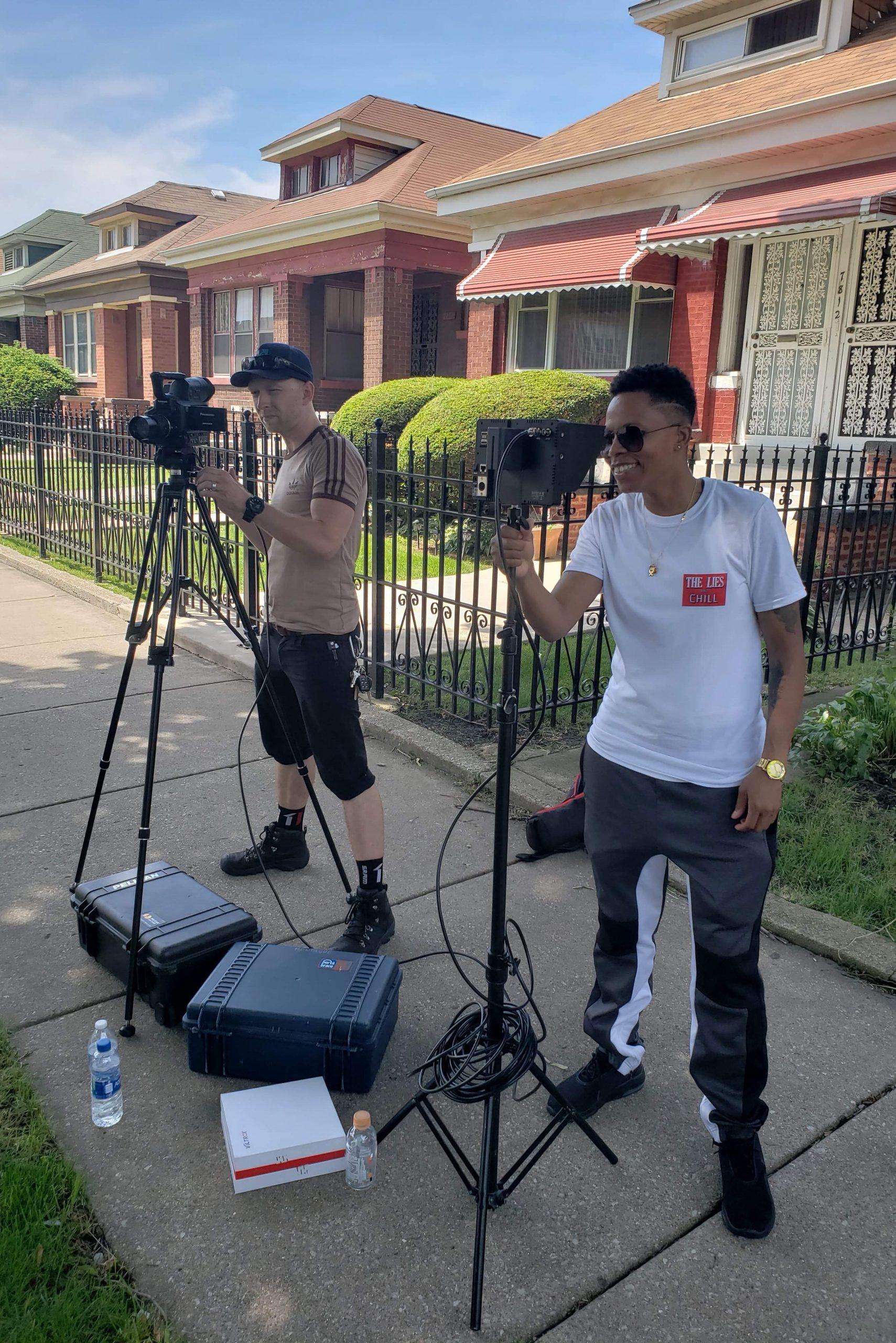 Milon V Parker behind the scenes